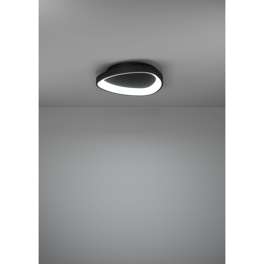 Eglo - LED Dimmable φωτιστικό οροφής LED/12W/230V 2700-6500K μαύρο + τηλεχειριστήριο