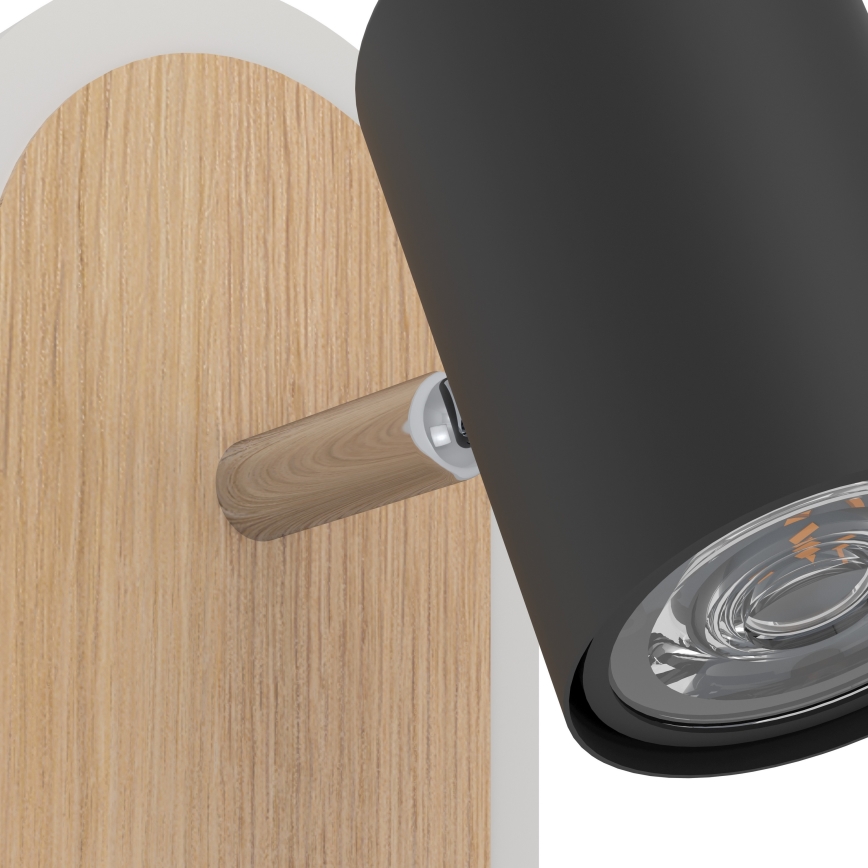 Eglo - Επιτοίχιο φωτιστικό σποτ LED/7W/230V καφέ/μαύρο