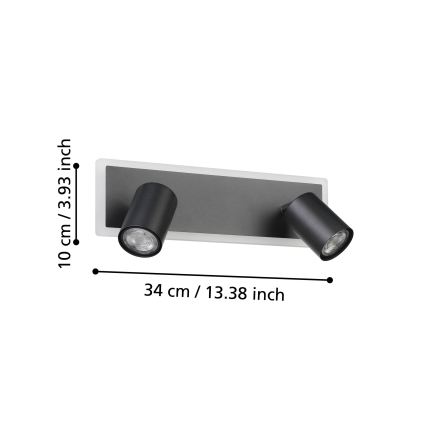Eglo - Σποτ φωτιστικό LED/12W/230V μαύρο