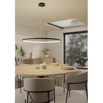 Eglo - Led Dimmable κρεμαστό φωτιστικό οροφής LED/40W/230V 2700-6500K μαύρο + τηλεχειριστήριο