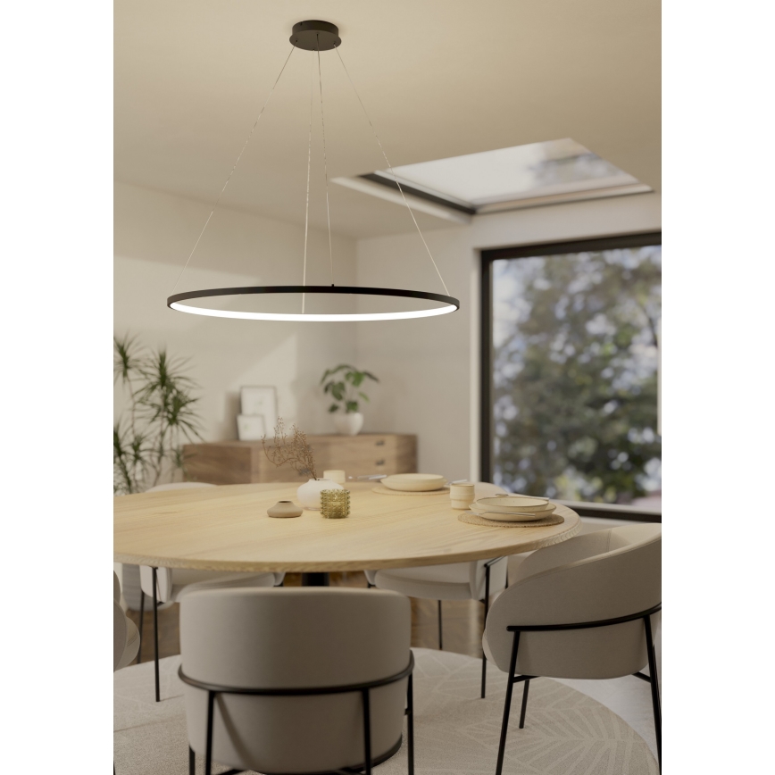 Eglo - Led Dimmable κρεμαστό φωτιστικό οροφής LED/40W/230V 2700-6500K μαύρο + τηλεχειριστήριο