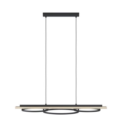 Eglo - Led Dimmable κρεμαστό φωτιστικό οροφής 2xLED/12,5W/230V+1xLED/15,5W 3000K μπεζ/μαύρο