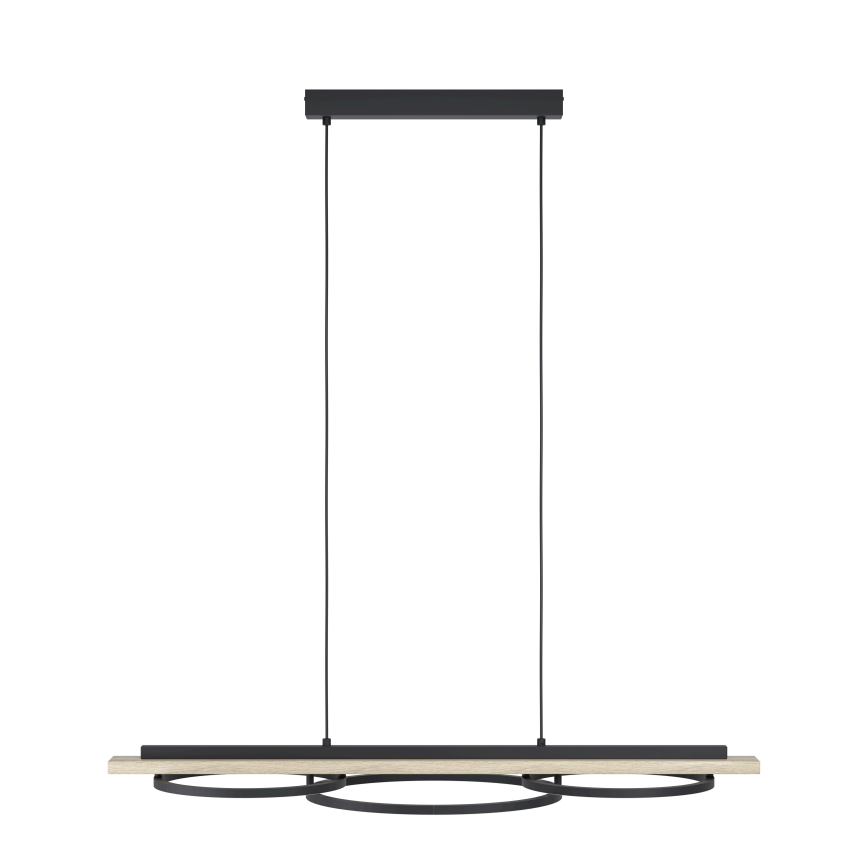 Eglo - Led Dimmable κρεμαστό φωτιστικό οροφής 2xLED/12,5W/230V+1xLED/15,5W 3000K μπεζ/μαύρο