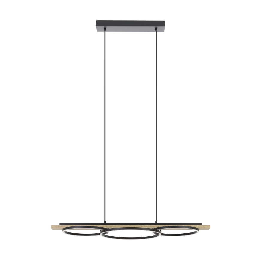 Eglo - Led Dimmable κρεμαστό φωτιστικό οροφής 2xLED/12,5W/230V+1xLED/15,5W 3000K μπεζ/μαύρο