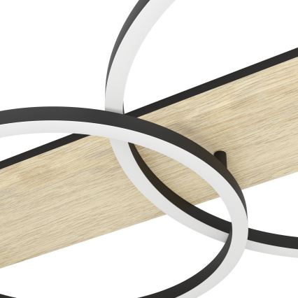 Eglo - Φωτιστικό οροφής LED 3xLED/12W/230V 3000K μπεζ/μαύρο