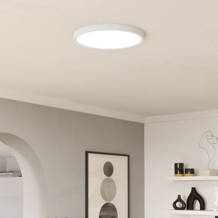 Eglo - LED RGBW Ρυθμιζόμενο φωτιστικό οροφής για μπάνιο LED/17,5W/230V 2700-6500K Ø 38,9 cm IP44 λευκό