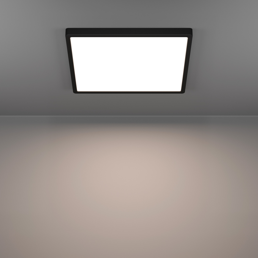 Eglo - LED RGBW ρυθμιζόμενο φωτιστικό οροφής για μπάνιο LED/17,8W/230V 2700-6500K διάμ. 39,9 cm IP44 μαύρο