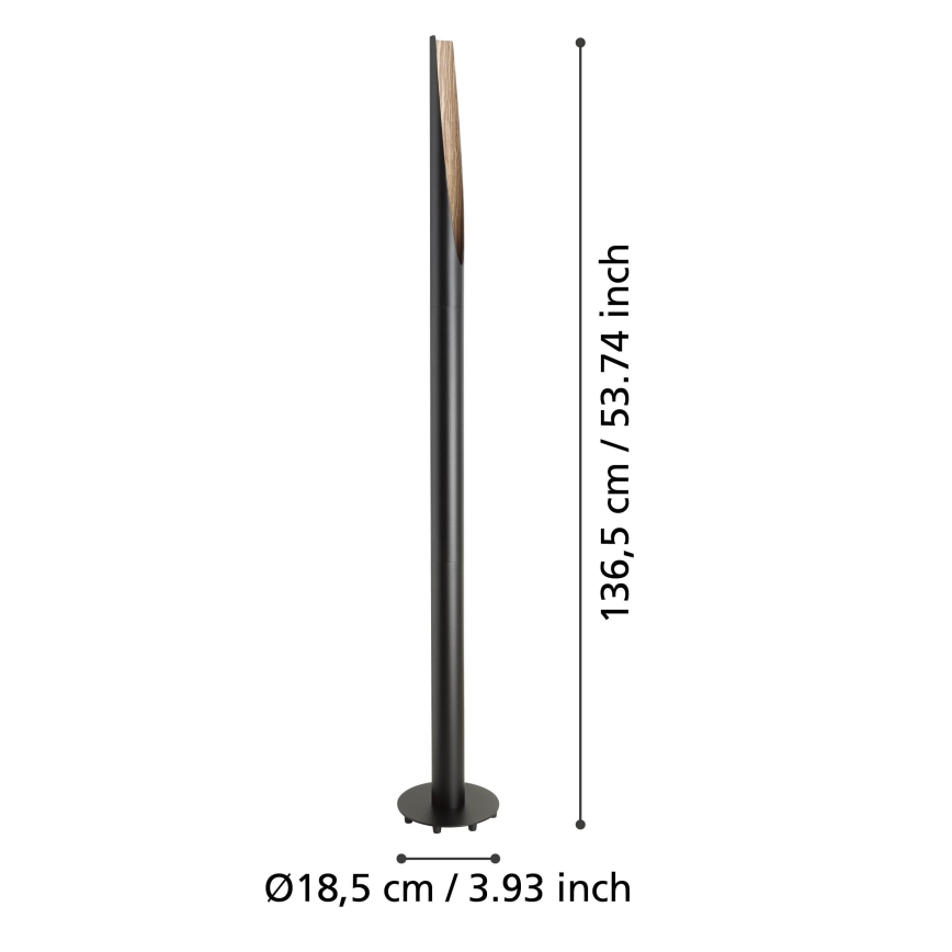 Eglo  - Επιδαπέδια λάμπα LED 1xGU10/4,5W/230V 3000K μαύρο/καφέ