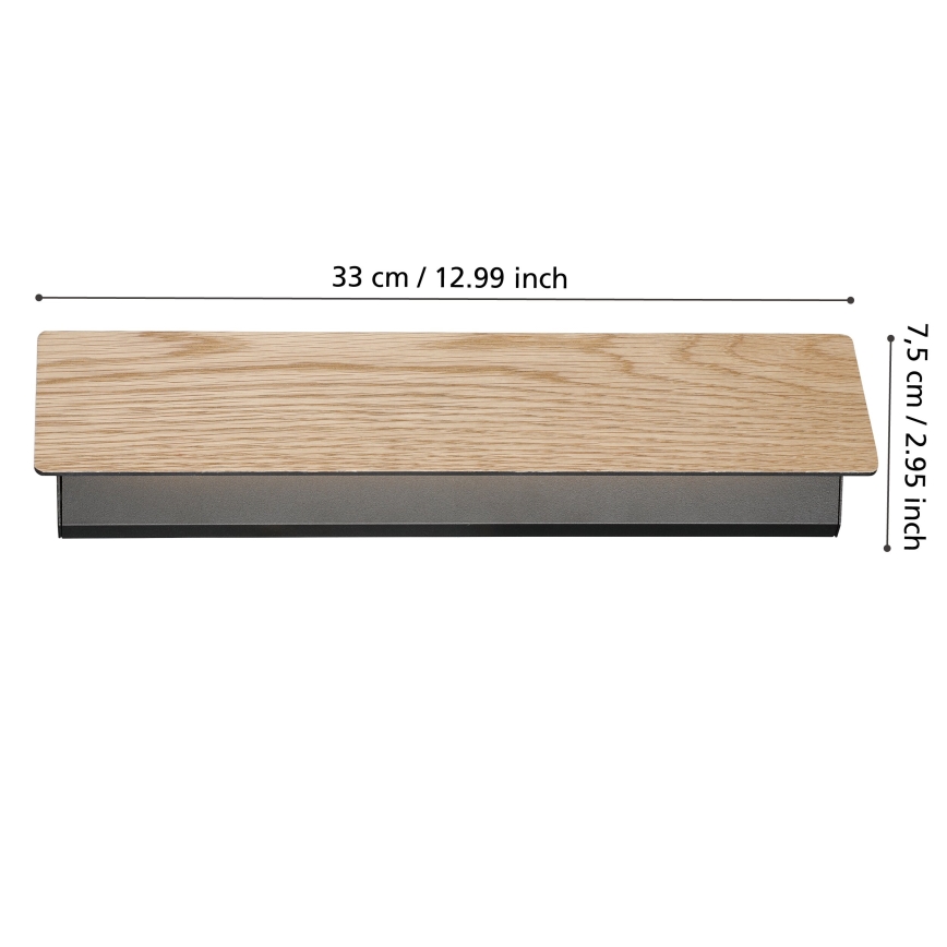 Eglo - Φωτιστικό τοίχου LED LED/12W/230V 3000K καφέ