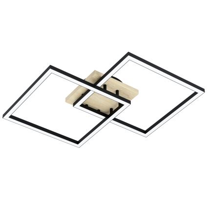 Eglo - Πλαφονιέρα οροφής ντιμαριζόμενη LED 4xLED/32W/230V 2700-6500K καφέ/μαύρο