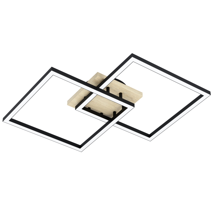 Eglo - Πλαφονιέρα οροφής ντιμαριζόμενη LED 4xLED/32W/230V 2700-6500K καφέ/μαύρο