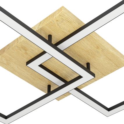 Eglo - Πλαφονιέρα οροφής ντιμαριζόμενη LED 4xLED/32W/230V 2700-6500K καφέ/μαύρο