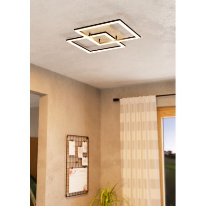 Eglo - Πλαφονιέρα οροφής ντιμαριζόμενη LED 4xLED/32W/230V 2700-6500K καφέ/μαύρο