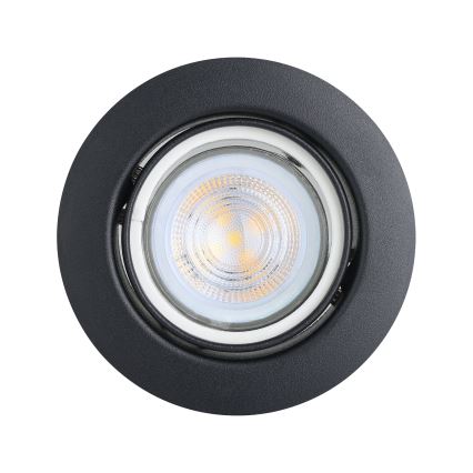 Eglo - ΣΕΤ 3x Χωνευτό Φωτιστικό LED 1xGU10/4W/230V μαύρο
