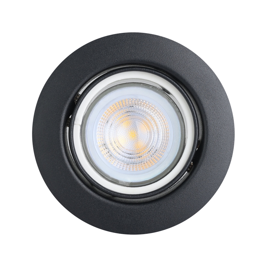 Eglo - ΣΕΤ 3x Χωνευτό Φωτιστικό LED 1xGU10/4W/230V μαύρο