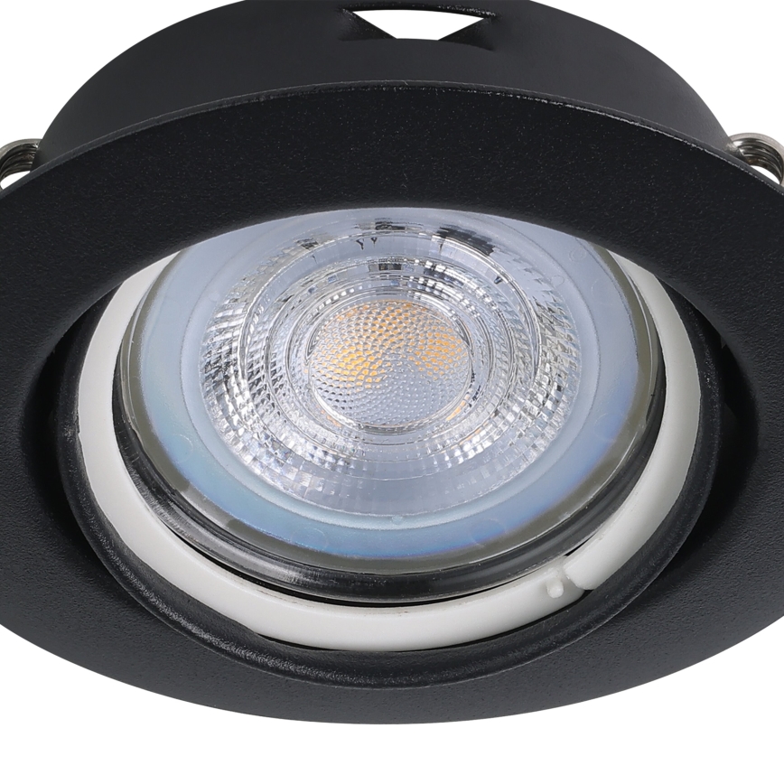 Eglo - ΣΕΤ 3x Χωνευτό Φωτιστικό LED 1xGU10/4W/230V μαύρο