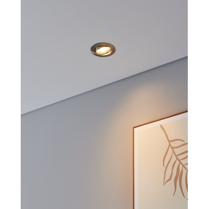 Eglo - ΣΕΤ 3x Χωνευτό Φωτιστικό LED 1xGU10/4W/230V ματ χρώμιο