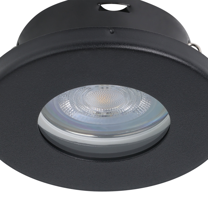 Eglo - ΣΕΤ 3xLED Χωνευτό φωτιστικό μπάνιου 1xGU10/4W/230V IP44 μαύρο