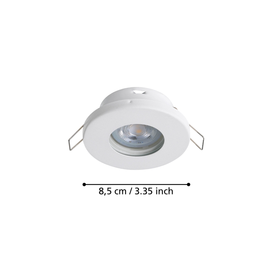 Eglo - ΣΕΤ 3xLED Χωνευτό φωτιστικό μπάνιου 1xGU10/4W/230V IP44 λευκό