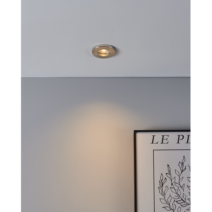 Eglo - ΣΕΤ 3xLED Χωνευτό φωτιστικό μπάνιου 1xGU10/4W/230V IP44 ματ χρώμιο