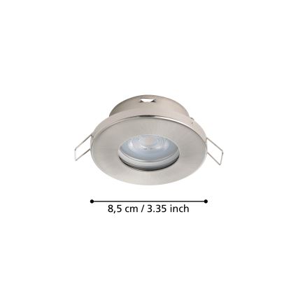 Eglo - ΣΕΤ 3xLED Χωνευτό φωτιστικό μπάνιου 1xGU10/4W/230V IP44 ματ χρώμιο