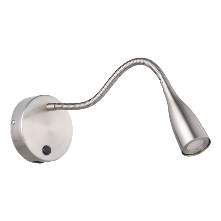 Eglo - LED εύκαμπτο επιτοίχιο φωτιστικό με USB LED/3,8W/230V ματ χρώμιο