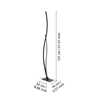 Eglo 901803 - Επιδαπέδιο φωτιστικό GRISOLIA LED/20W/230V μαύρο