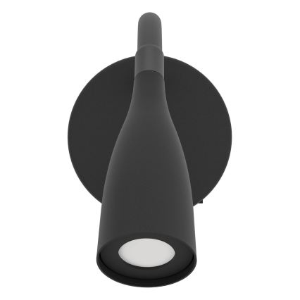 Eglo - Επιτοίχιο φωτιστικό LED με εύκαμπτο βραχίονα LED/3,8W/230V, μαύρο