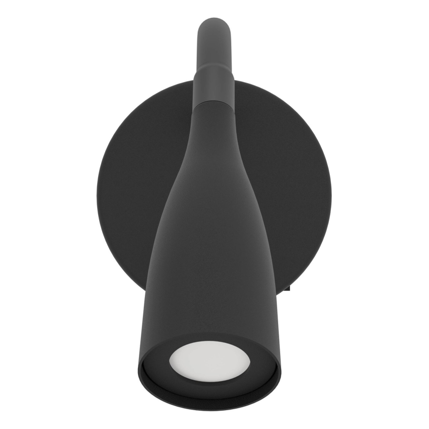 Eglo - Επιτοίχιο φωτιστικό LED με εύκαμπτο βραχίονα LED/3,8W/230V, μαύρο