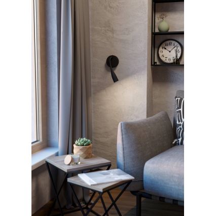 Eglo - Επιτοίχιο φωτιστικό LED με εύκαμπτο βραχίονα LED/3,8W/230V, μαύρο