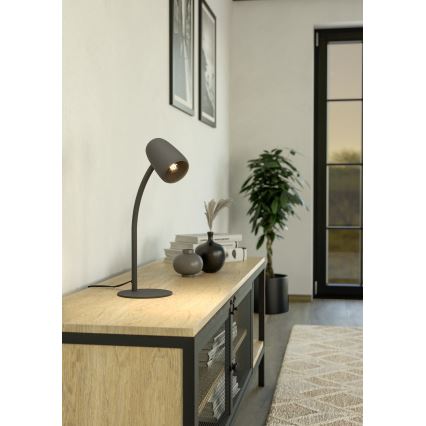 Eglo - Επιτραπέζιο φωτιστικό 1xE14/18W/230V μαύρο