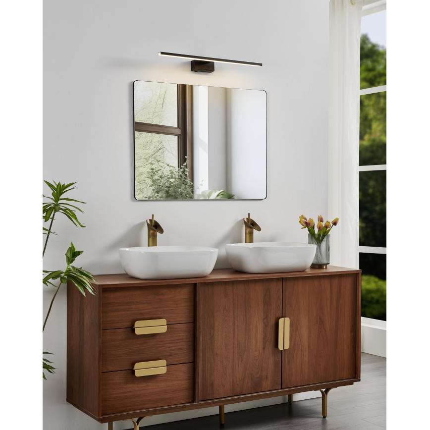 Eglo - Φωτιστικό καθρέφτη μπάνιου LED/10W/230V 3000/4000/6500K 60 cm IP44 μαύρο