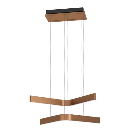 Eglo - LED RGBW Ρυθμιζόμενο κρεμαστό φωτιστικό με ανάρτηση σε καλώδιο 2xLED/18W/230V 2700-6500K χάλκινο/μαύρο