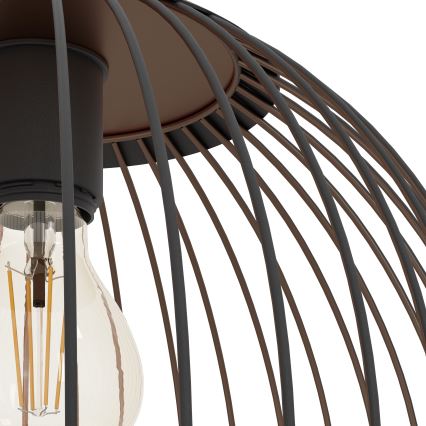 Eglo - Κρεμαστό φωτιστικό με καλώδιο 1xE27/60W/230V μαύρο