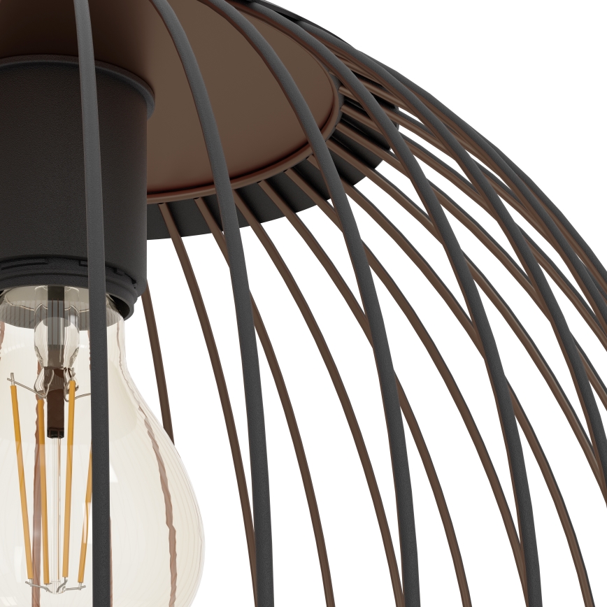 Eglo - Κρεμαστό φωτιστικό με καλώδιο 1xE27/60W/230V μαύρο