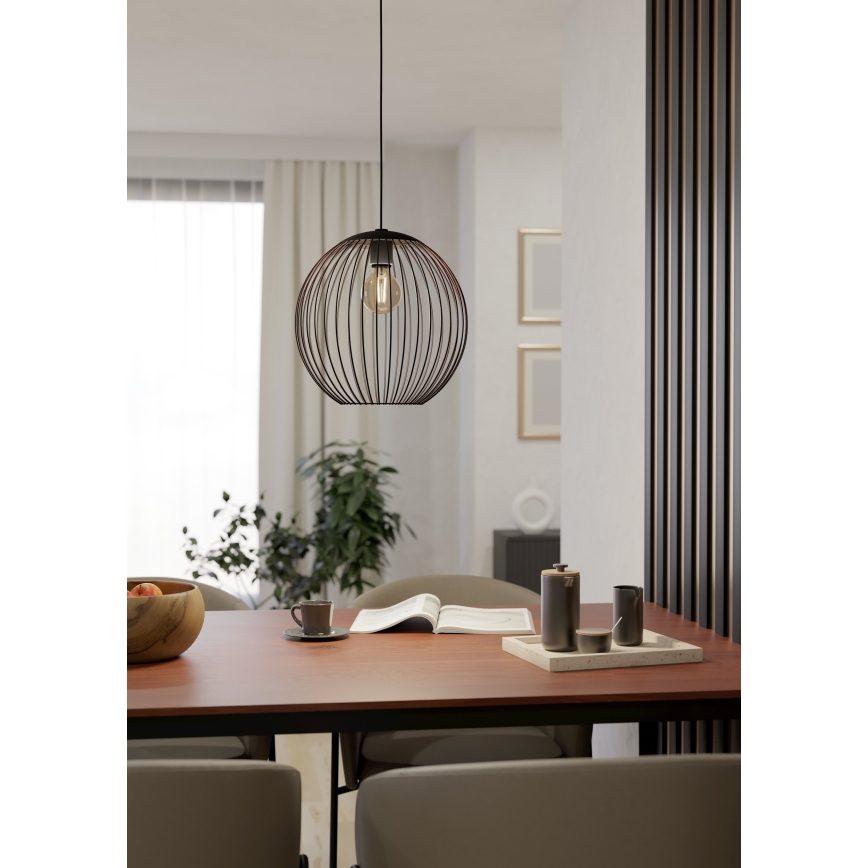 Eglo - Κρεμαστό φωτιστικό με καλώδιο 1xE27/60W/230V μαύρο