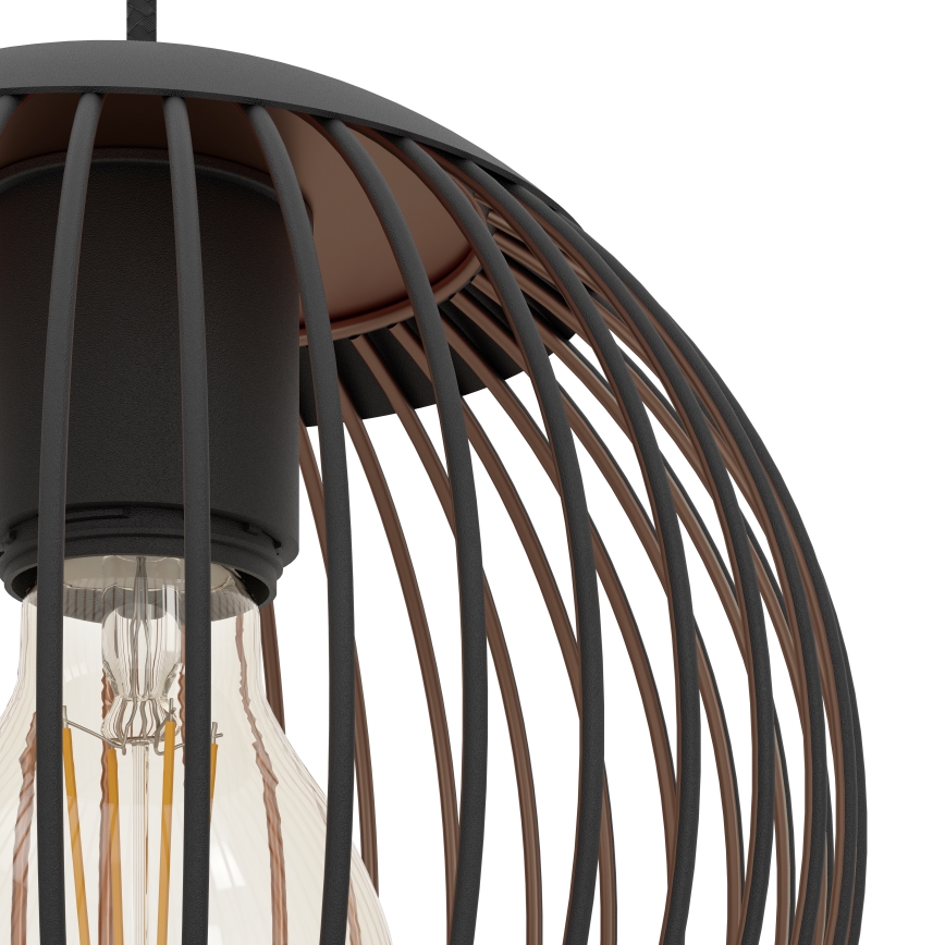 Eglo - Κρεμαστό φωτιστικό με καλώδιο 3xE27/60W/230V μαύρο