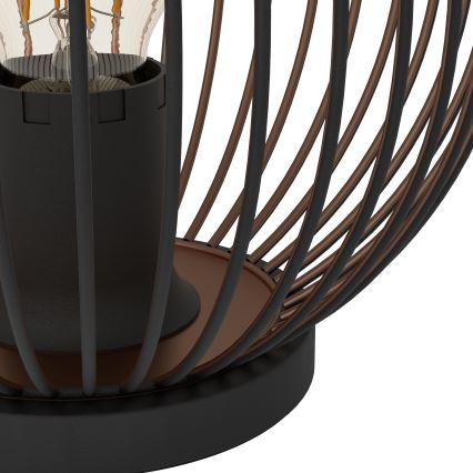 Eglo - Επιτραπέζιο φωτιστικό 1xE27/60W/230V μαύρο