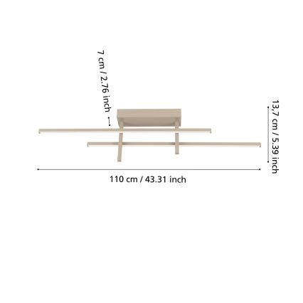 Eglo - LED Φωτιστικό οροφής LED/20W/230V μπεζ