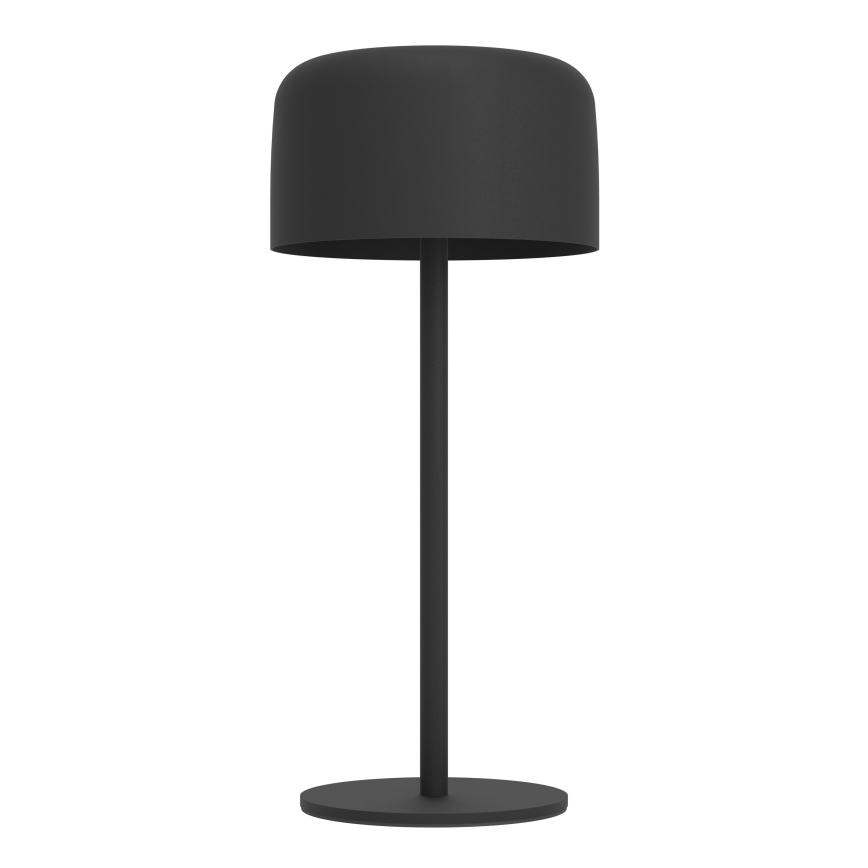 Eglo - LED ηλιακό επαναφορτιζόμενο επιτραπέζιο φωτιστικό με αισθητήρα αφής LED/2,8W/3,7V 1800 mAh IP44 μαύρο