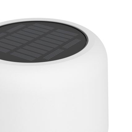 Eglo - Επαναφορτιζόμενη με ηλιακή φόρτιση επιδαπέδια λάμπα LED με έλεγχο αφής LED/2,8W/3,7V 1800 mAh IP44 λευκή