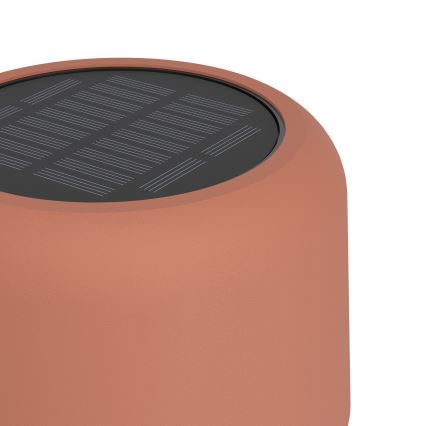 Eglo - LED ηλιακή επαναφορτιζόμενη επιδαπέδια λάμπα αφής LED/2,8W/3,7V 1800 mAh IP44 πορτοκαλί