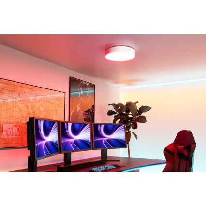 Eglo - LED RGBW Ρυθμιζόμενο φωτιστικό οροφής LED/15W/230V 2700-6500K διάμ. 39cm λευκό