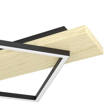 Eglo - Φωτιστικό οροφής LED 2xLED/13W/230V + LED/16W μαύρο/μπεζ