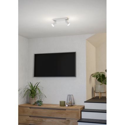 Eglo - LED RGBW Ρυθμιζόμενο σημειακό φωτιστικό 2xLED/3,7W/230V 2700-6500K λευκό