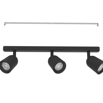 Eglo - Φωτιστικό σποτ 3xGU10/10W/230V μαύρο