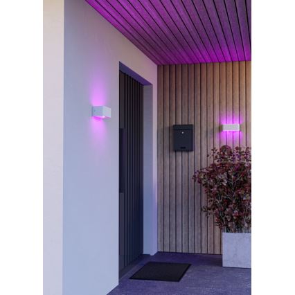 Eglo - LED RGBW Ρυθμιζόμενο επιτοίχιο φωτιστικό εξωτερικού χώρου LED/10W/230V 2700-6500K IP55 λευκό