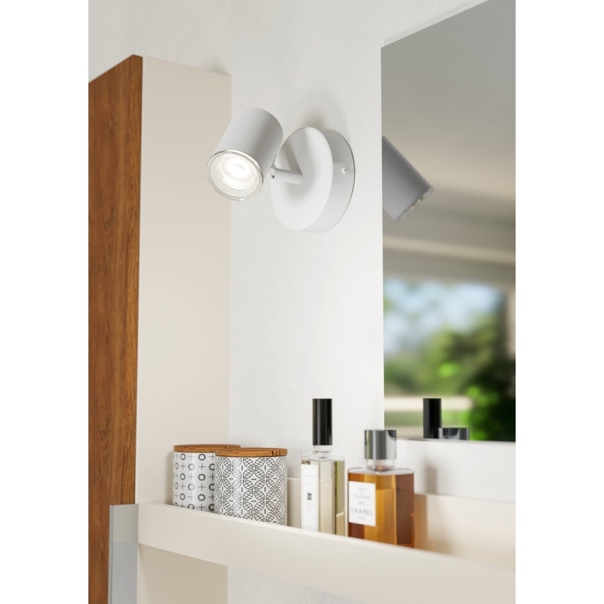 Eglo - Επιτοίχιο σποτάκι μπάνιου 1xGU10/5W/230V IP44 λευκό