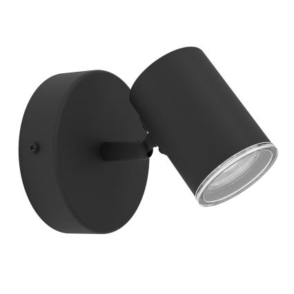 Eglo - Επιτοίχιο σποτ μπάνιου 1xGU10/5W/230V IP44 μαύρο