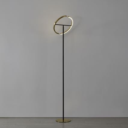 Eglo - Ρυθμιζόμενο LED φωτιστικό δαπέδου 2xLED/8,8W/230V χρυσό/μαύρο